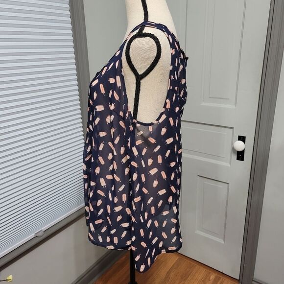 TORRID Chiffon Popsicle Print Tulip Back Tank - Picture 5 of 7